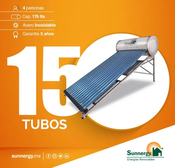 Calentador Solar - 15 Tubos