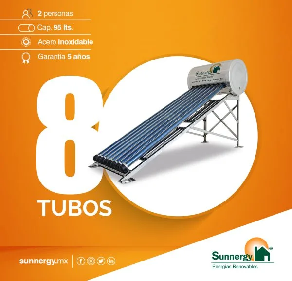 Calentador Solar - 8 Tubos